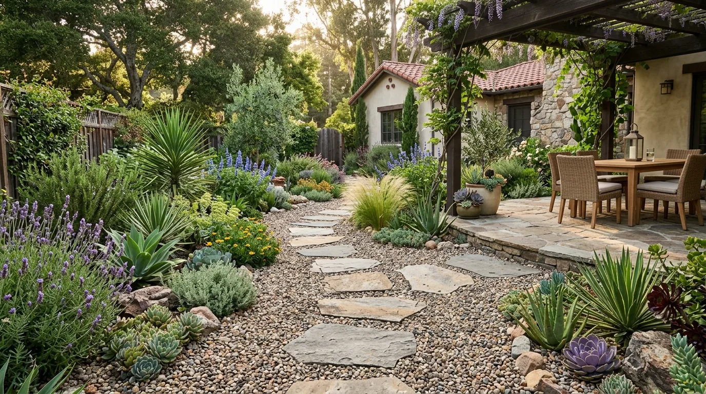 Modern Gravel Yard With Stepping Stones